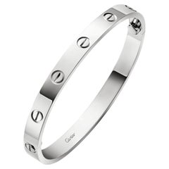 Cartier Love Bracelet Bangle Classic Model White Gold Size 20