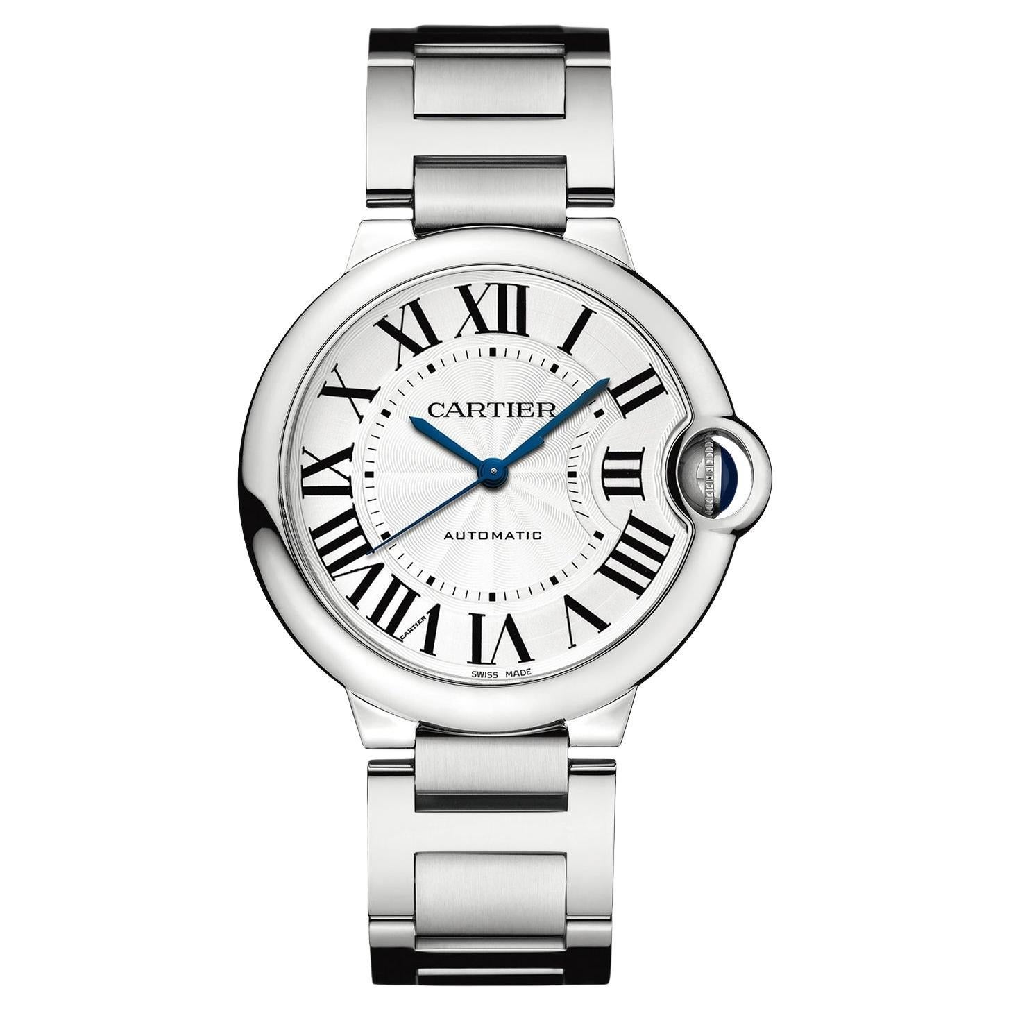Orologio meccanico Cartier Ballon Bleu de Cartier 36 mm quadrante guilloché WSBB0048 in vendita