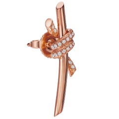 Tiffany & Co. Tiffany Knot Ohrringe mit runden Brillanten im Pavé-Stil aus 18 Karat Roségold