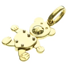 Collier Pomellato Orsetto avec grand pendentif-breloque tendance en or jaune 18 carats, 7,3 g