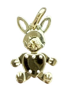 Collier Pomellato Orsetto avec grand pendentif-breloque tendance en or jaune 18 carats, 7,3 g