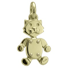 Pendentif fantaisie Pomellato en or jaune 18 carats en forme de chat, 2,4 g, fabriqué en Italie