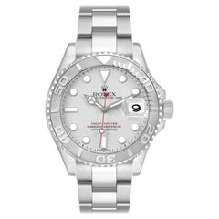 Rolex Yacht-Master 40mm Steel Platinum Dial Bezel Oyster Men's Watch 16622