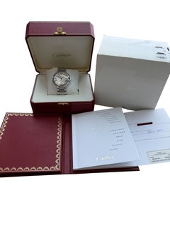 Cartier Ballon Bleu 42mm Steel Silver Dial Automatic Men's Watch W69012Z4