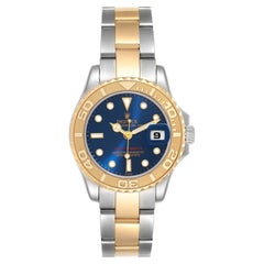 Rolex Yacht-Master 29 mm, Edelstahl, Gelbgold, blaues Zifferblatt, Oyster-Uhr 169623