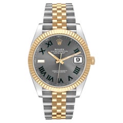 Rolex Datejust 41mm Wimbledon Two-Tone Yellow Gold Fluted Bezel Jubilee 126333