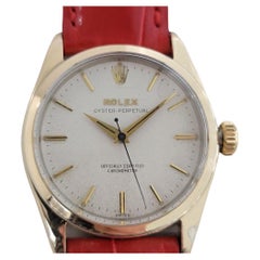 Mens Rolex Ref 6634 Oyster Perpetual Gold Capped Automatic 1950s Vintage RA237