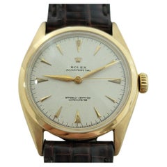 Rolex Oyster Perpetual 6084 18k Gold 34mm Mens Semi Bubble Automatic 1950s RA531