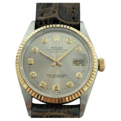 Rolex 16013 Datejust 36mm 18k SS Hombre Esfera Diamante Automático 1980s Suizo RA556B