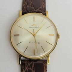 Movado Kingmatic Gold Capped 34mm Mens 1960s Vintage Automatic Dress Watch RA823