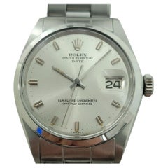 Rolex Oyster Perpetual Date 1500 34mm Mens 1970s Automatic All Original RA602