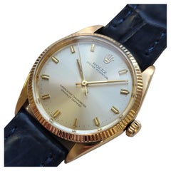 Rolex Oyster Perpetual Ref 1007 18k Solid Gold 1970s Mens 34mm Automatic RA797B