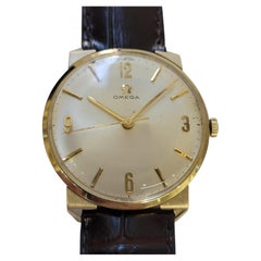 Omega 14k Solid Gold Cal 600 Mens 33mm Manual Wind 1960s Dress Watch RA825