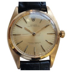 Rolex Oyster Perpetual 6558 18k Solid Gold 1950s Mens 35mm Automatic RA852