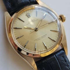 Rolex Oyster Perpetual 6558 18k Solid Gold 1950s Mens 35mm Automatic RA852
