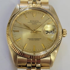 Rolex Oyster Perpetual 1503 14k Solid Gold 1970s Mens 34mm Automatic RA741G