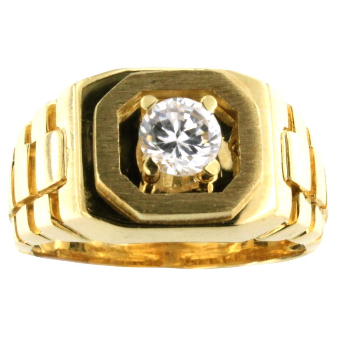 Bague en or jaune 18Kt Fashion Elegant Cocktail Timeless Special Ring en vente