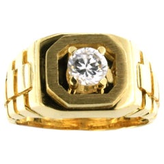 18Kt Gelbgold Mode eleganter Cocktail zeitloser besonderer Ring