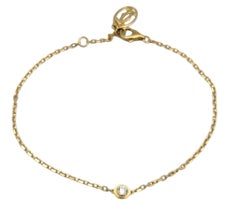 Bracciale a catena Cartier d'Amour con un unico diamante in oro giallo 18 carati