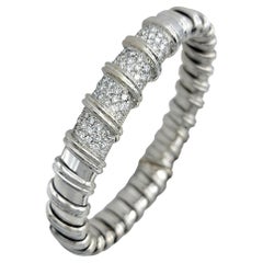 Pulsera rígida «Nabucco Diamond Flex» de Roberto Coin en oro blanco de 18 quilates