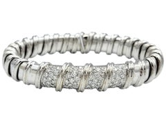 Pulsera rígida «Nabucco Diamond Flex» de Roberto Coin en oro blanco de 18 quilates