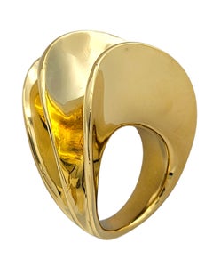 Vintage Angela Cummings for Tiffany & Co. Anillo «Sculptural Wave» en oro de 18 quilates