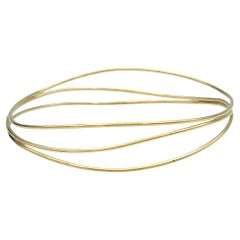 Elsa Pereffi for Tiffany & Co. Three Row Wire Bangle Bracelet in 18 Karat Gold