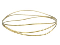 Elsa Pereffi for Tiffany & Co. Three Row Wire Bangle Bracelet in 18 Karat Gold