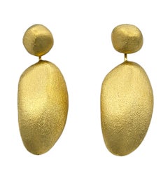 H. Stern Golden Stones Drop Earrings in Textured 18 Karat Yellow Gold