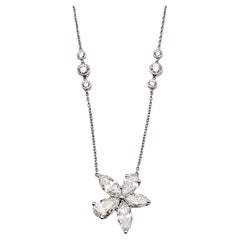 Tiffany & Co. Victoria Diamant-Anhänger-Halskette aus Platin Extra groß, Station