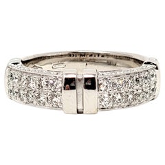 Anello a fascia con diamanti Quadria Pave di Di Modolo in oro bianco 18 carati, con 0,68 carati totali