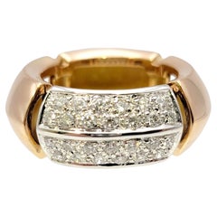 Antonini Milano 'Tropez' Diamond Sectioned Band Ring in 18 Karat Rose Gold