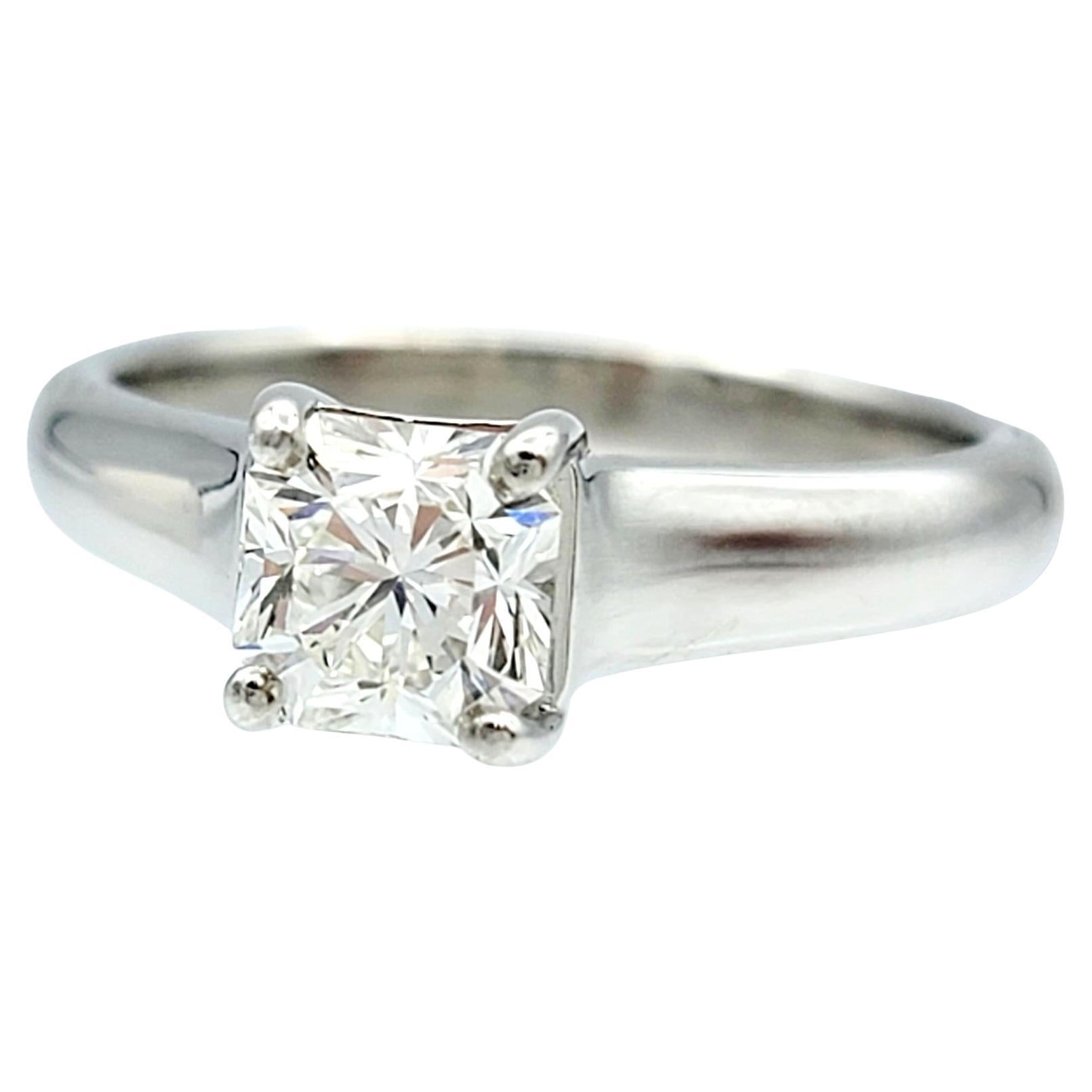 .75 Carat Tiffany & Co. Lucida Cut Solitaire Diamond Platinum Engagement Ring For Sale