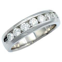 lsc-09 ring The Leo Diamond Channel Set Semi-Eternity Band Ring in 14 Karat White Gold