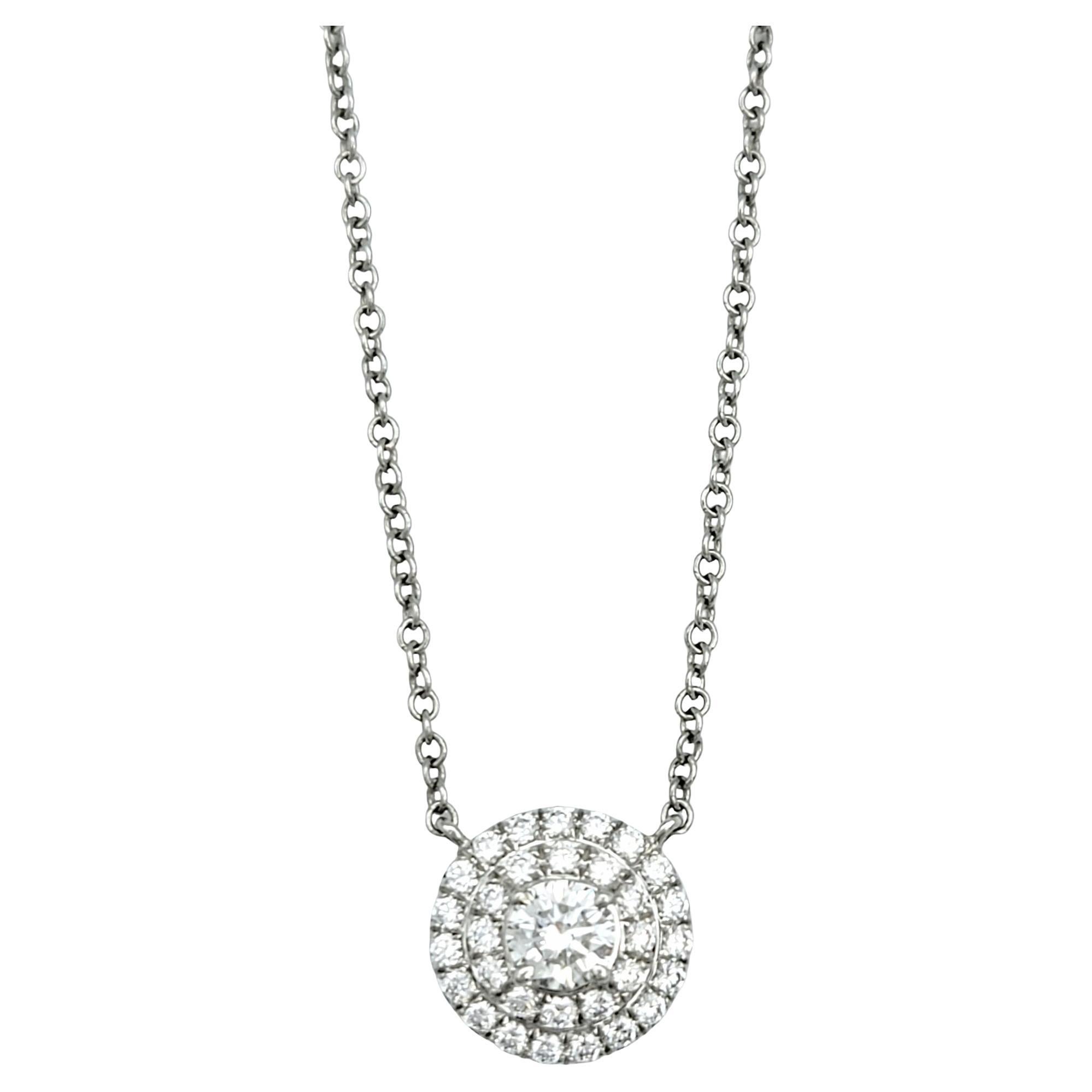 Tiffany 
Co. Collana con doppio diamante a raggiera Soleste in platino