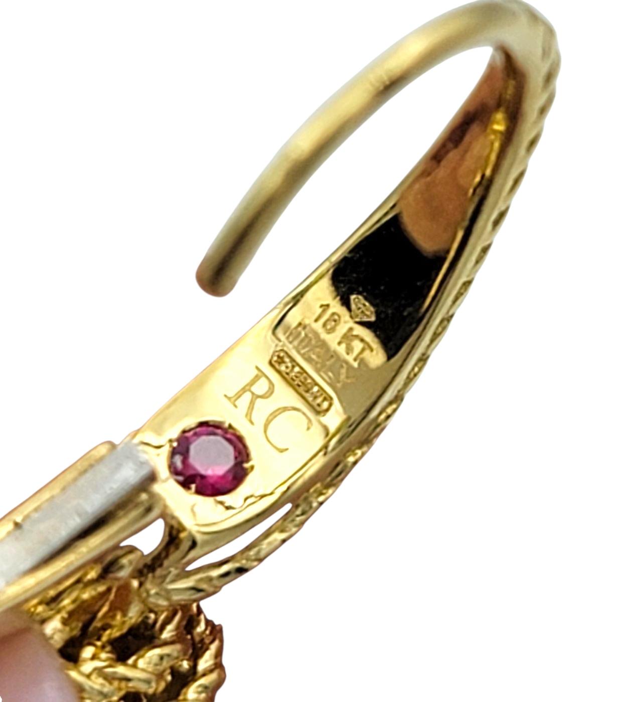 Roberto Coin Orecchini con nappe 'Princess' e diamanti in oro giallo 18 carati in vendita 2