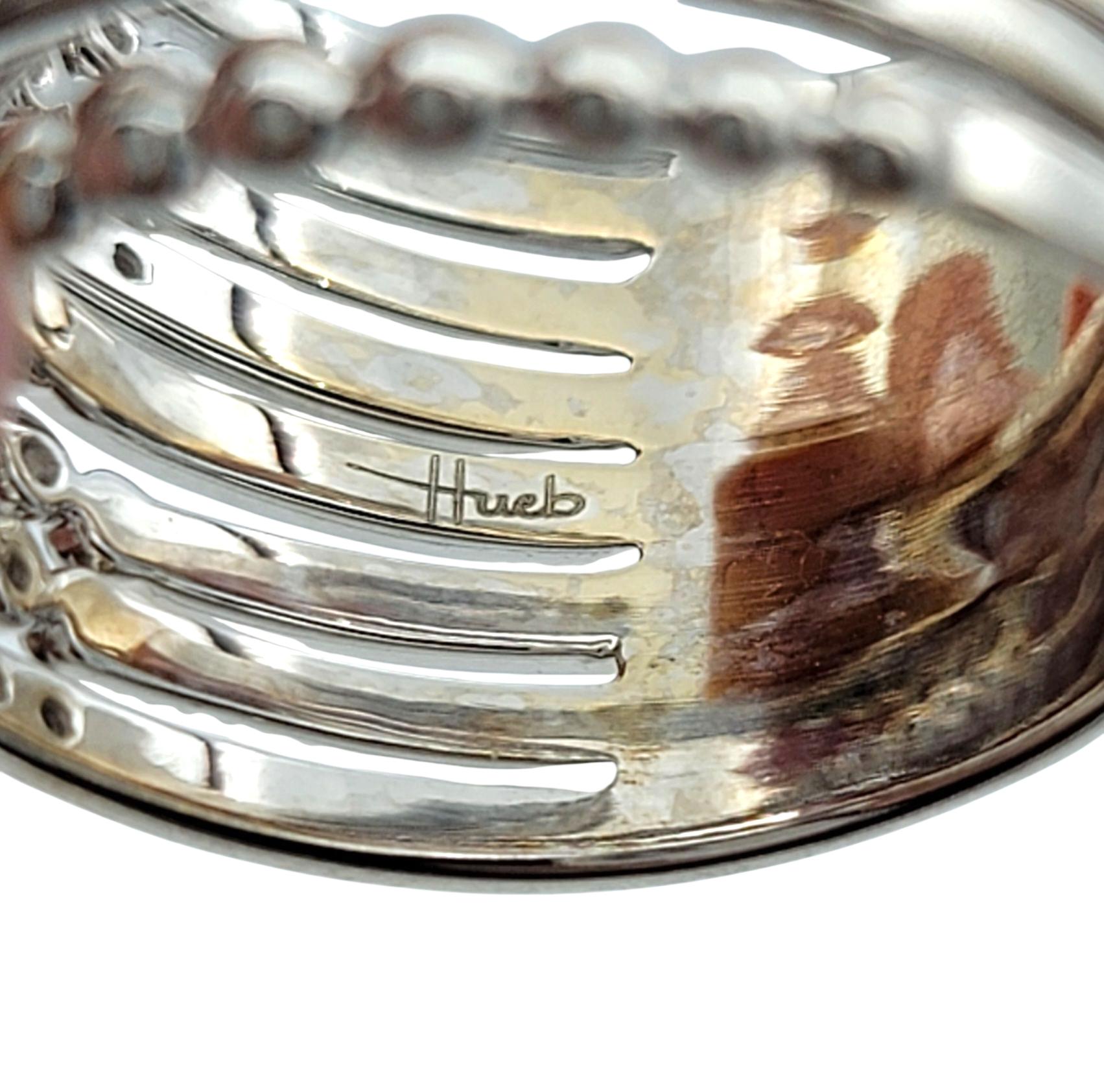 Hueb Bubbles mehrreihiger Pavé-Diamantring aus poliertem 18 Karat Weißgold im Angebot 5