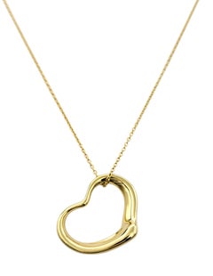 Tiffany & Co. Elsa Peretti Open Heart Pendant Necklace in 18 Karat Yellow Gold