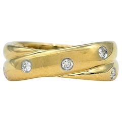 Tiffany & Co. Etoile Double Diamond Band Ring in 18 Karat Gold and Platinum