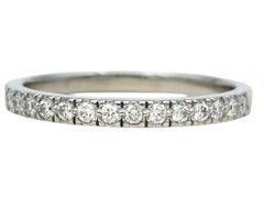 Tiffany & Co. Novo Semi Eternity Pavé Diamond Band Ring in Platinum