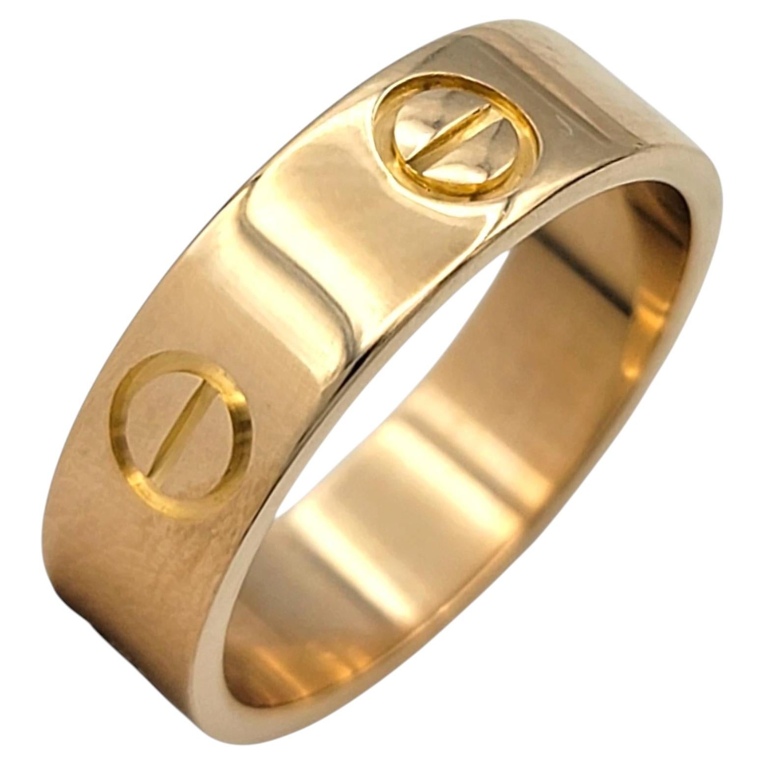 Cartier LOVE Band Ring Classic Model in 18 Karat Rose Gold, Size 52