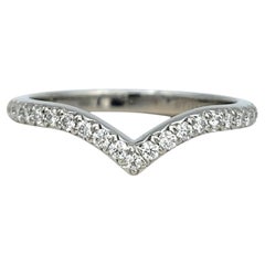 Tiffany & Co. Soleste V Pavé Diamond Band Ring in Platinum