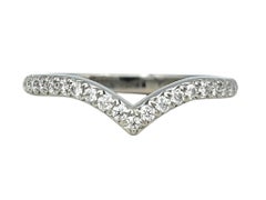 Tiffany & Co. Soleste V Pavé Diamond Band Ring in Platinum