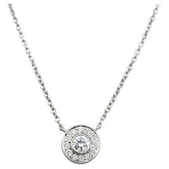 Tiffany & Co. Circlet Diamond Halo Pendant Necklace in Platinum