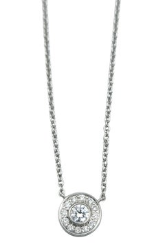 Tiffany & Co. Circlet Diamond Halo Pendant Necklace in Platinum