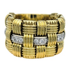 Roberto Coin Appassionata Diamond Flex Band-Ring aus 18-Karat-Gelbgold