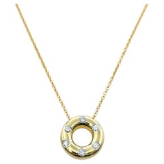 Tiffany & Co. Diamond Etoile Pendant Necklace in 18 Karat Yellow Gold & Platinum