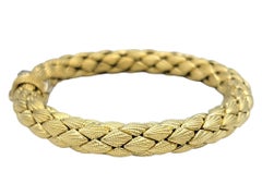 Chimento – geflochtenes Stretch-Armband mit Diamantakzent aus 18-karätigem Gelbgold