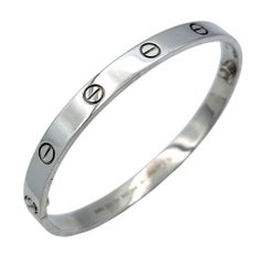 Cartier Love Armband, klassisches Modell aus 18-Karat-Weißgold, Größe 18