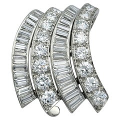 Vintage Tiffany & Co. Art Deco Multi Diamond Dress Clip in Platinum